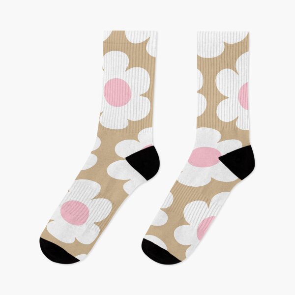 Item preview, Mid Century Modern Floral Pattern Pink & Beige designed and sold by tonymagnerart.