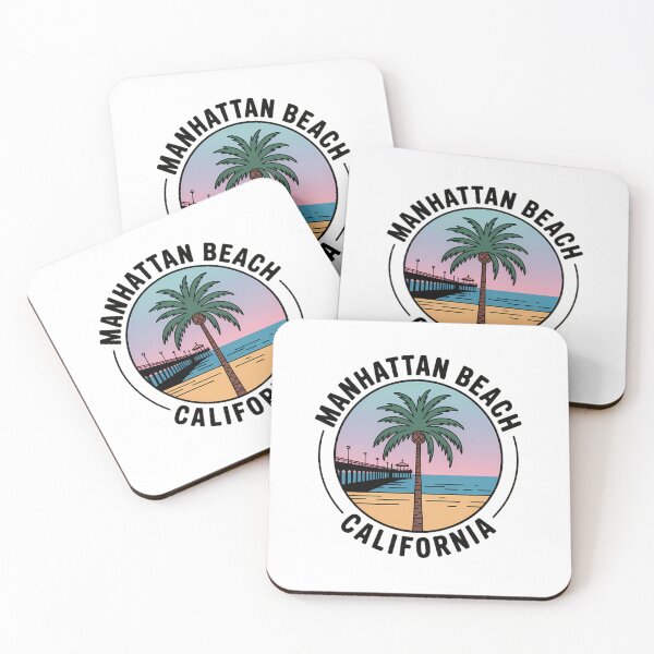 Item preview, Manhattan Beach California Minimalist Circle Sticker designed and sold by Horizon Tales.