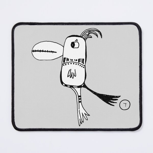 Item preview, Surreal Bird of The Humble Gate｜Dalet ד｜Hebrew Letter Art｜Black and White Design designed and sold by Aster Atelier.
