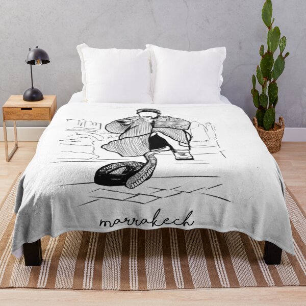 Item preview, Moroccan Street Musician with Snake – Cultural Illustration designed and sold by Tropical Blood.