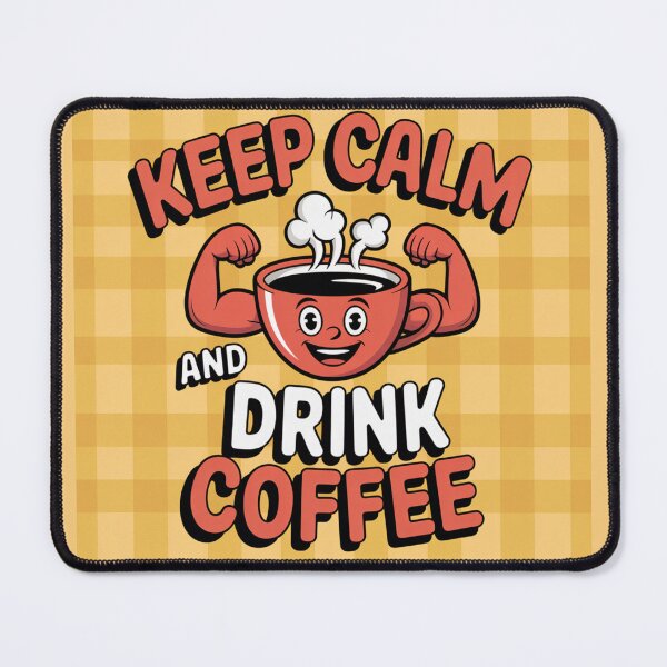 Item preview, Keep Calm and Drink Coffee – Motivational Coffee Art for Caffeine Addicts designed and sold by Cafe-Color.