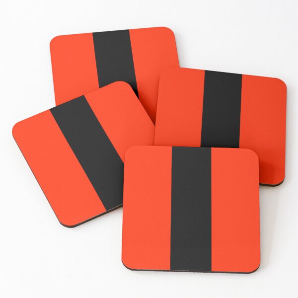 Item preview, Single Racing Stripe (Black - Bright Red Background) designed and sold by Racing Stripes Only.
