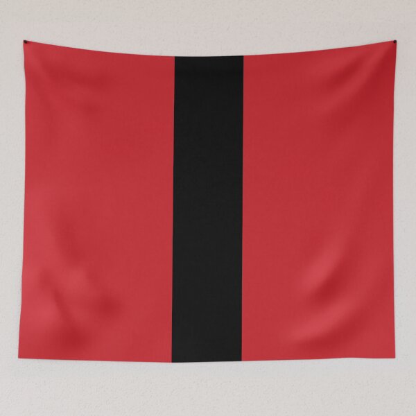 Item preview, Single Racing Stripe (Black - Fire Engine Red Background) designed and sold by Racing Stripes Only.