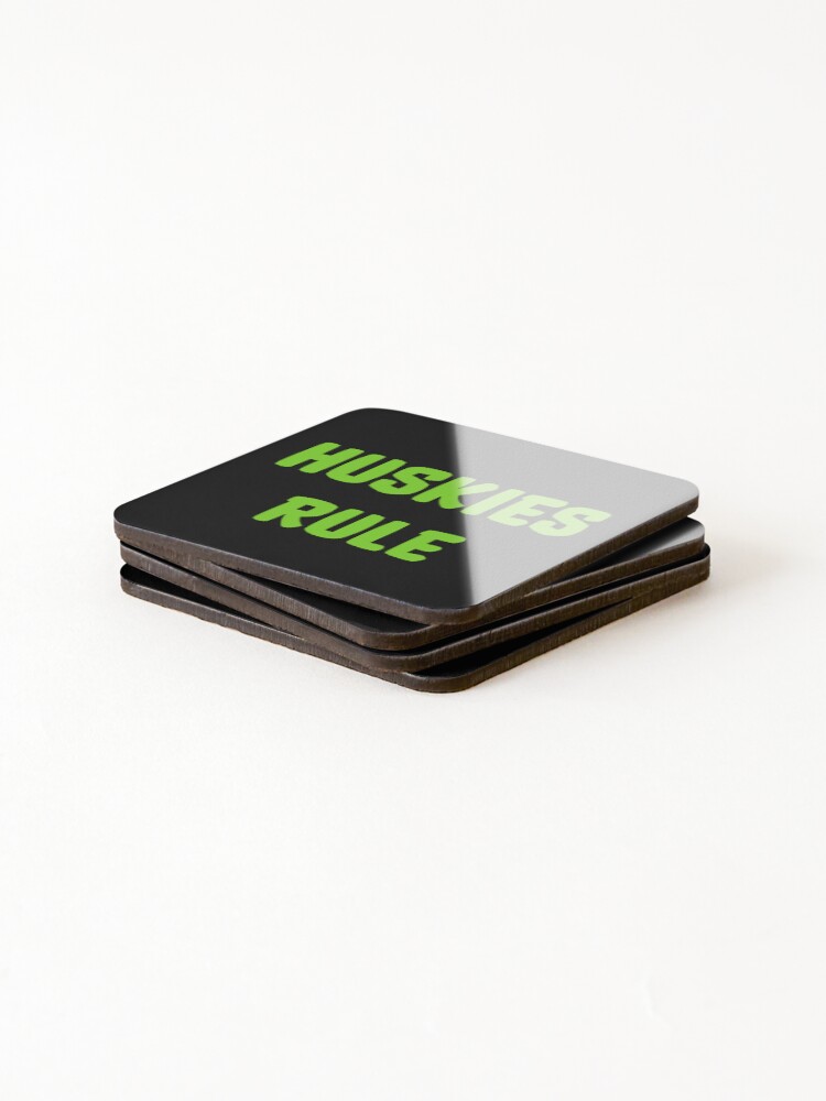 Thumbnail 4 of 5, Coasters (Set of 4), HUSKIES RULE designed and sold by binmaster3000.