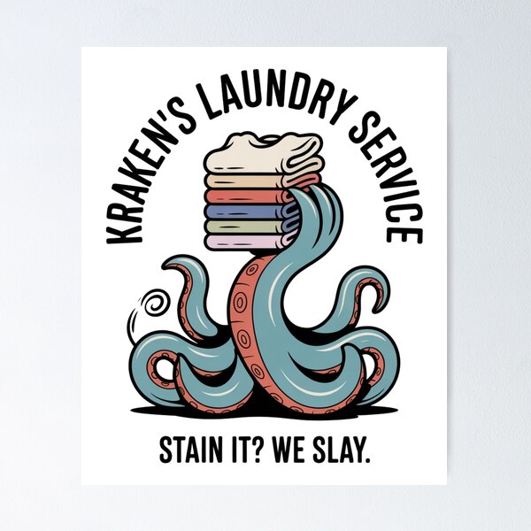 Item preview, Kraken’s Laundry Service designed and sold by SignumShop.