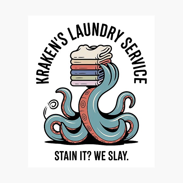 Item preview, Kraken’s Laundry Service designed and sold by SignumShop.