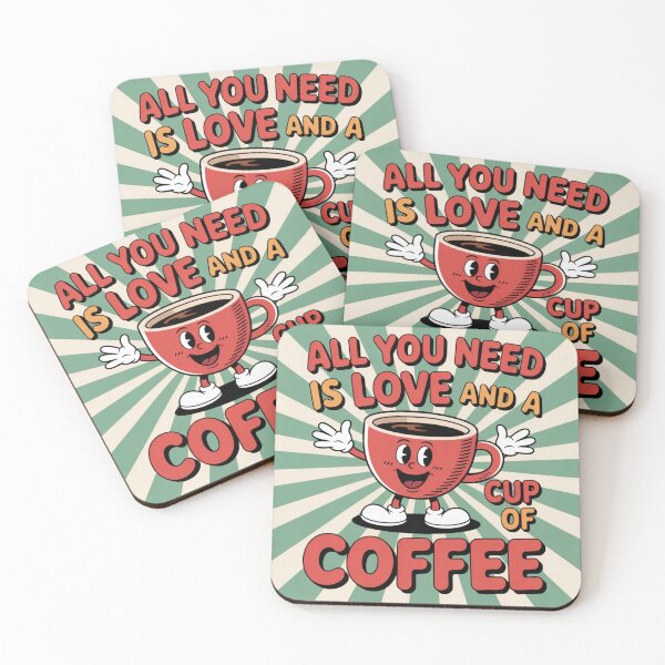 Item preview, All You Need Is Love and a Cup of Coffee – Cute Gift for Coffee Lovers & Best Friends designed and sold by Cafe-Color.