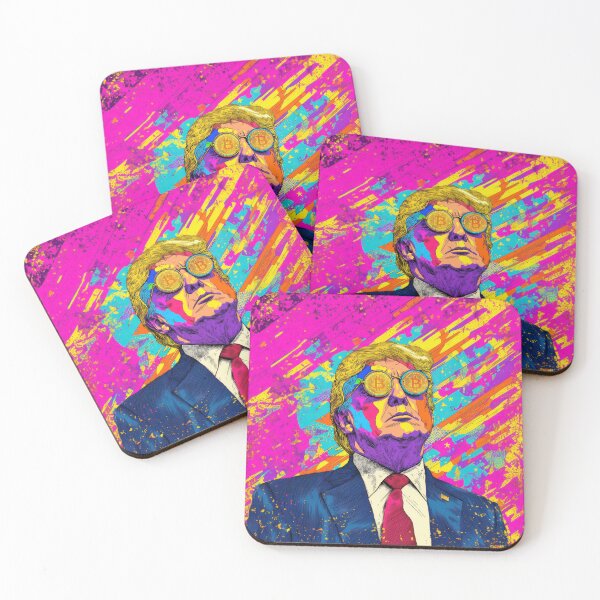 Item preview, Donald Trump with Bitcoin Glasses designed and sold by AImazeD.