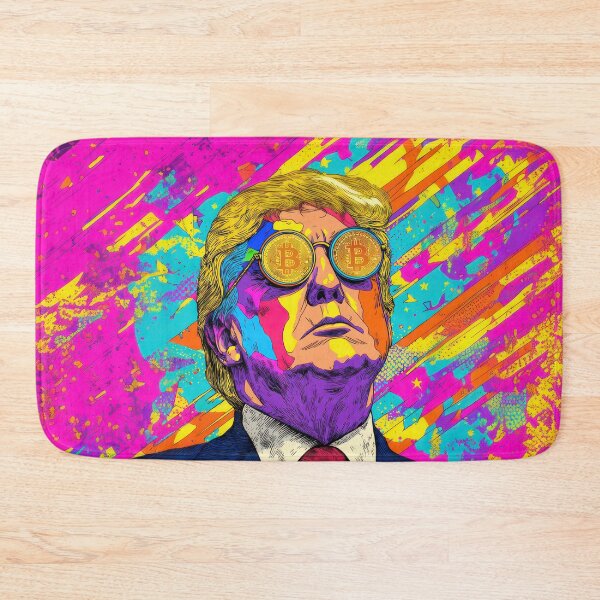Item preview, Donald Trump with Bitcoin Glasses designed and sold by AImazeD.