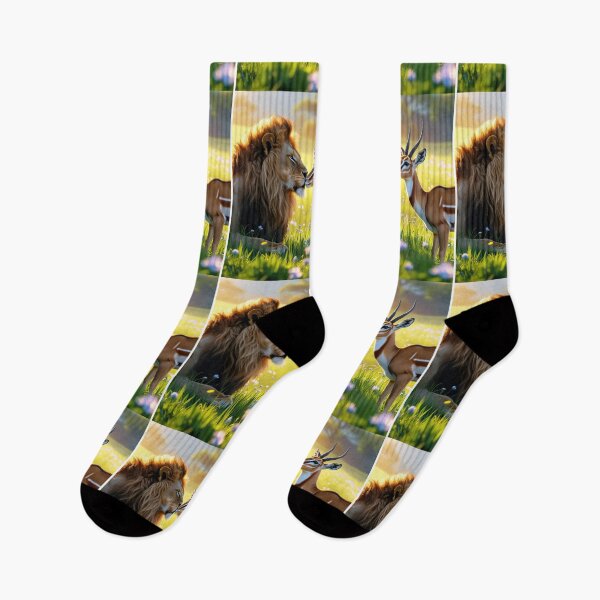 Item preview, lion and gazelle designed and sold by Gardenpets.