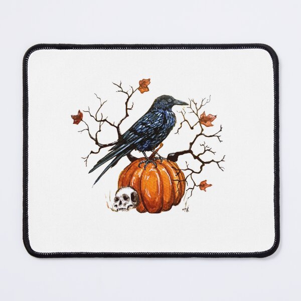 Item preview, Crow on Pumpkin designed and sold by MadMadamMeg.