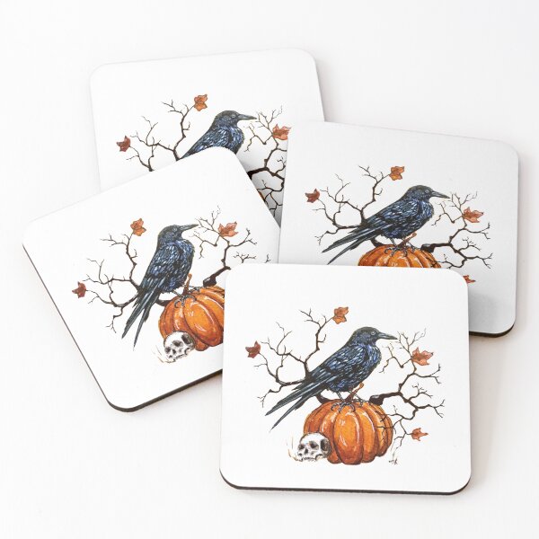 Item preview, Crow on Pumpkin designed and sold by MadMadamMeg.