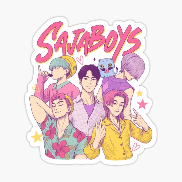 Aperçu de l'œuvre Saja Boys, film Kpop Demon Hunters, film rétro bootleg, Demon Hunters créée et vendue par Annie Tong.