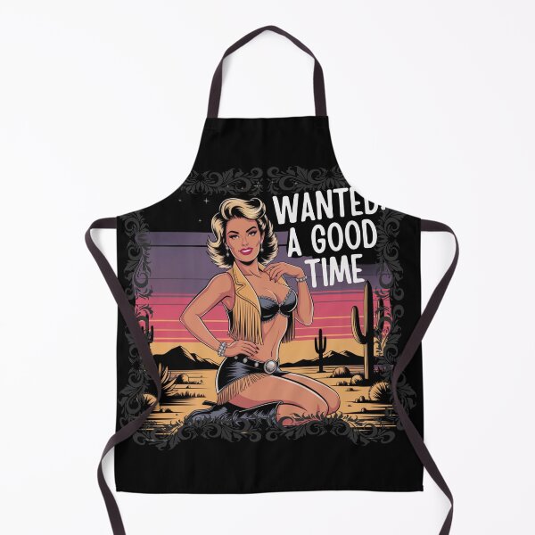Item preview, Wanted A Good Time – Retro Pinup Cowgirl Funny Western Art designed and sold by Redjakkal.