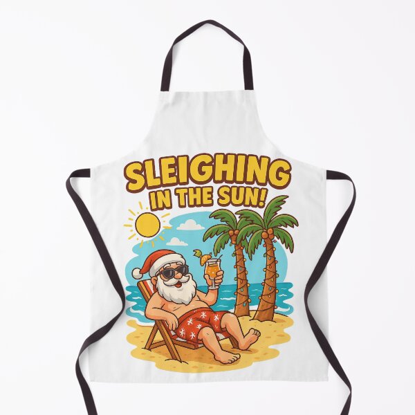 Artikelvorschau, Lustiges Weihnachten im Juli – Weihnachtsmann entspannt am Strand entworfen und verkauft von ThePrintFlow.