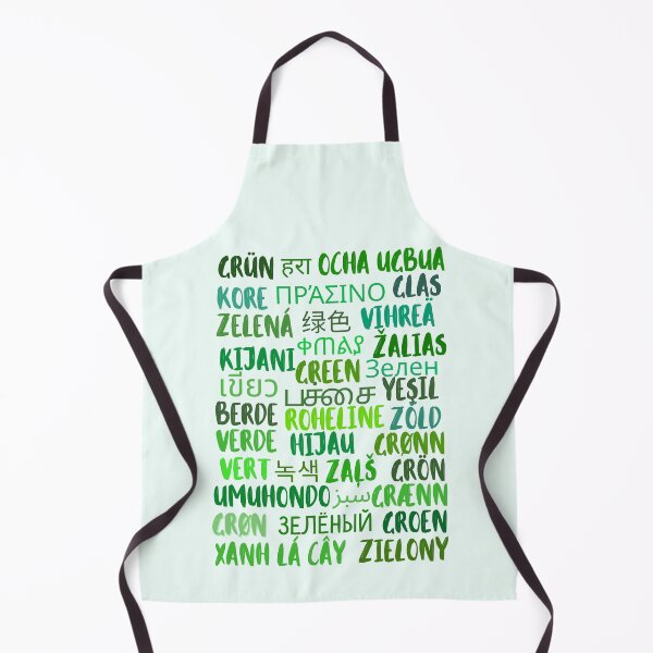 Item preview, Green in Many Languages- Typographic Illustration designed and sold by SHELOPS.