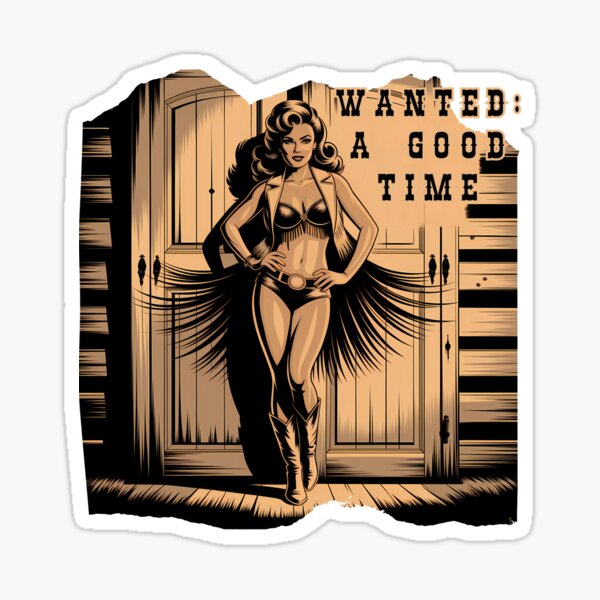 Item preview, Steckbrief Cowgirl – Vintage Rodeo Pinup Humor Design designed and sold by Redjakkal.