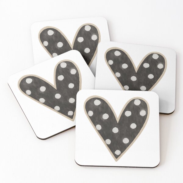 Item preview, Gothic Watercolor Heart , Black Polka Dot Heart on a transparent background designed and sold by Pacika.