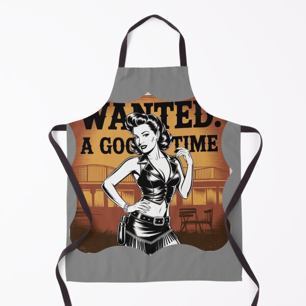 Item preview, Wanted A Good Time – Retro Pinup Cowgirl Funny Western Art designed and sold by Redjakkal.