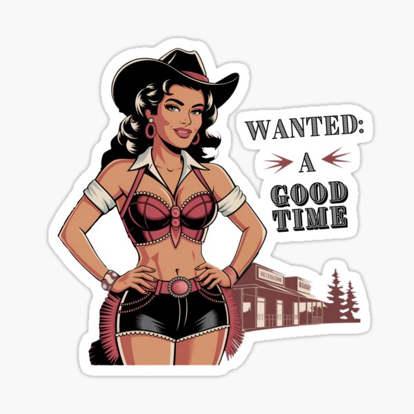 Item preview, Retro Wanted Cowgirl Art – Lustiges Western Cowgirl Poster designed and sold by Redjakkal.