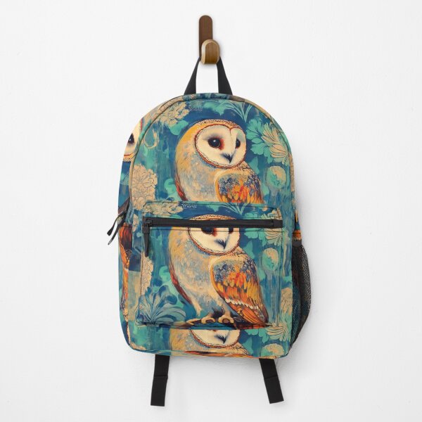 Item preview, A vibrant design of a barn owl surrounded by flowers. designed and sold by HEMRO.