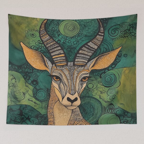 Item preview, A colorful design of an antelope. designed and sold by HEMRO.