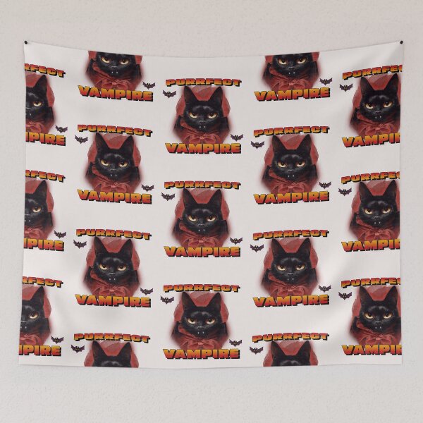 Item preview, Purrfect Vampire Cat bats designed and sold by Tee-Shirt-Topia.