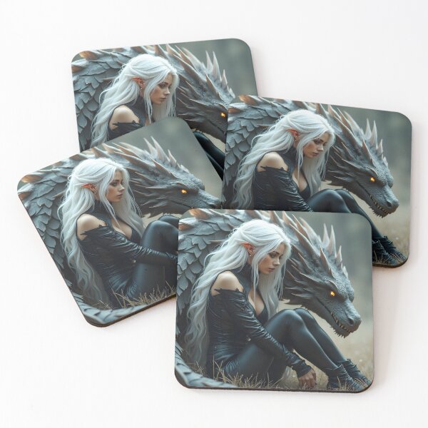 Item preview, Silent Bond Between Dragon and Elf designed and sold by oanaunciuleanu.