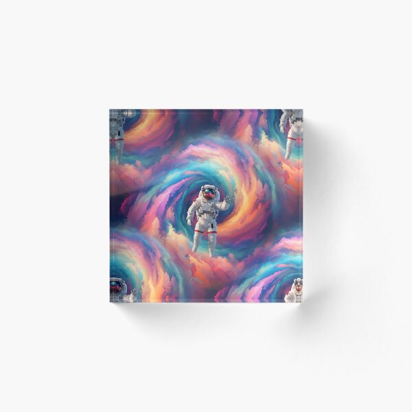 Artikelvorschau, Psychedelischer Astronaut Trippy Space entworfen und verkauft von MythicPrompts.