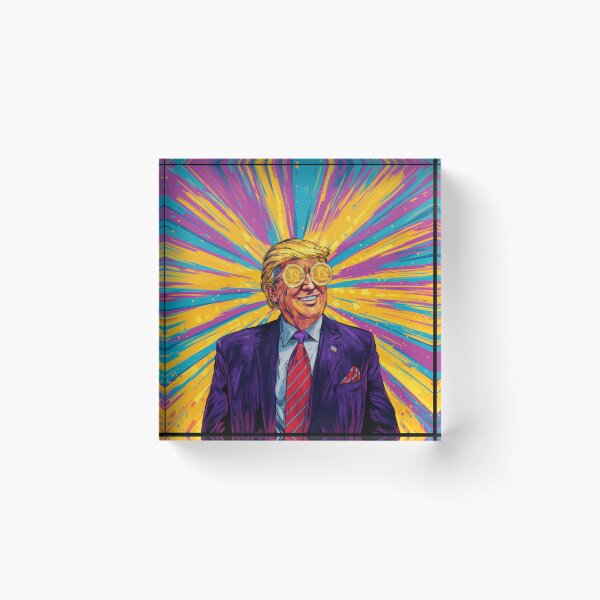 Item preview, Donald Trump with Bitcoin Glasses designed and sold by AImazeD.