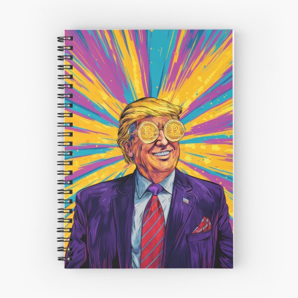 Item preview, Donald Trump with Bitcoin Glasses designed and sold by AImazeD.