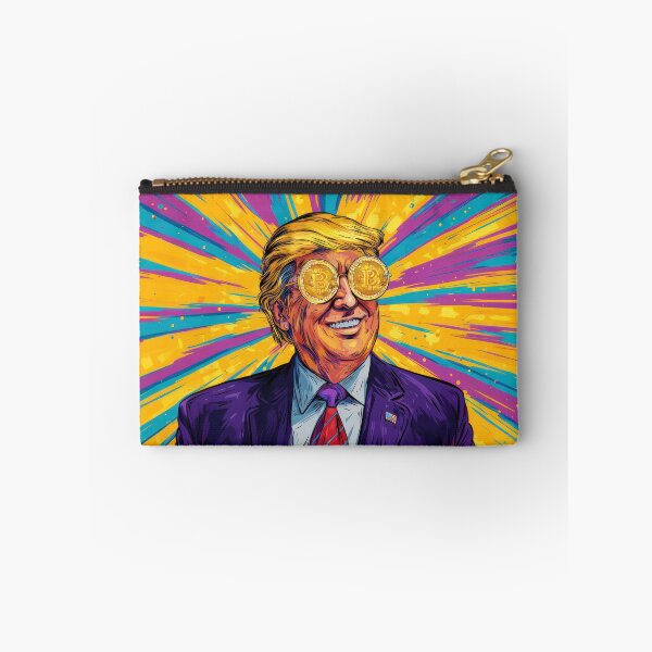 Item preview, Donald Trump with Bitcoin Glasses designed and sold by AImazeD.