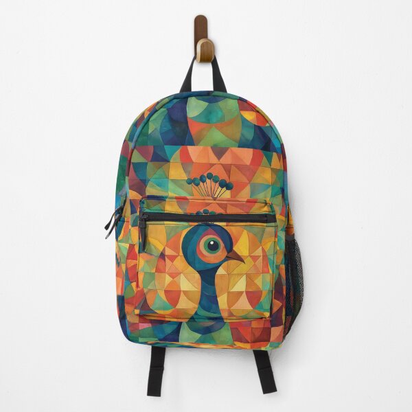 Item preview, Modern Peacock Artwork with Optical Patterned Shapes and Textures. designed and sold by HEMRO.