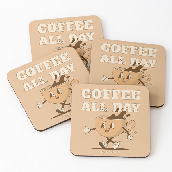 Item preview, Coffee All Day Sleep Never - Retro Cartoon Coffee Lover designed and sold by Frezcola.