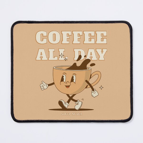 Item preview, Coffee All Day Sleep Never - Retro Cartoon Coffee Lover designed and sold by Frezcola.