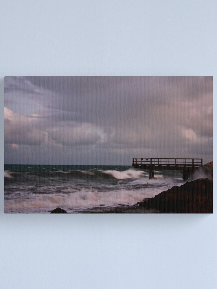 Canvas Print, Pier - before dawn light designed and sold by Andreas Koepke