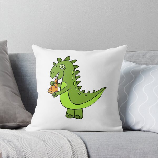 Item preview, Dinosaur Eating Pizza designed and sold by Sartoris Art.