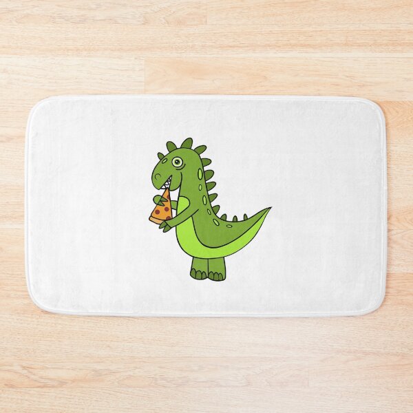 Item preview, Cute Dinosaur Eating Pepperoni Pizza Slice designed and sold by Sartoris Art.