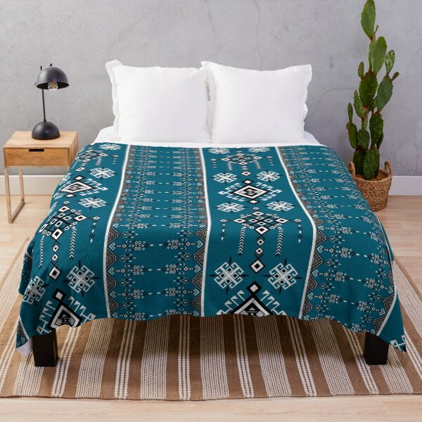 Artikelvorschau, Geometrisches thailändisches Stammesmuster – blauer und schwarzer ethnischer Textildesign-Vektor entworfen und verkauft von 96Chic4shop.