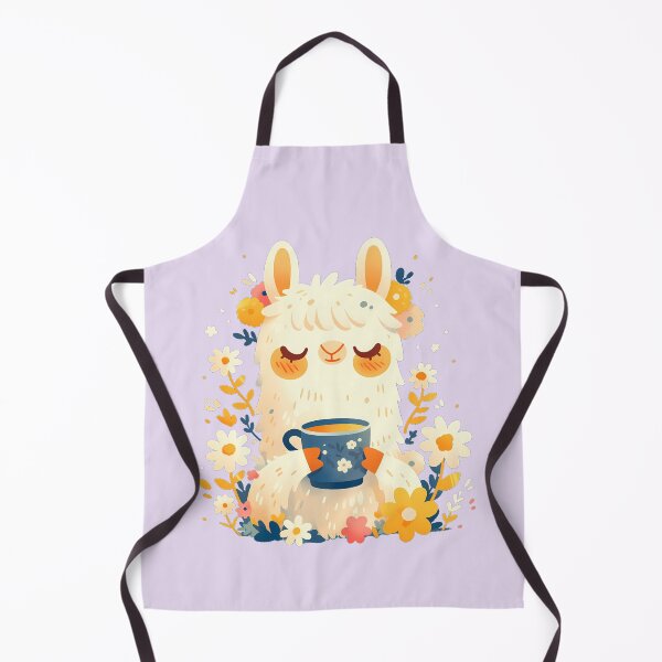 Item preview, Happy Llama drinking tea designed and sold by WoollenLlama.