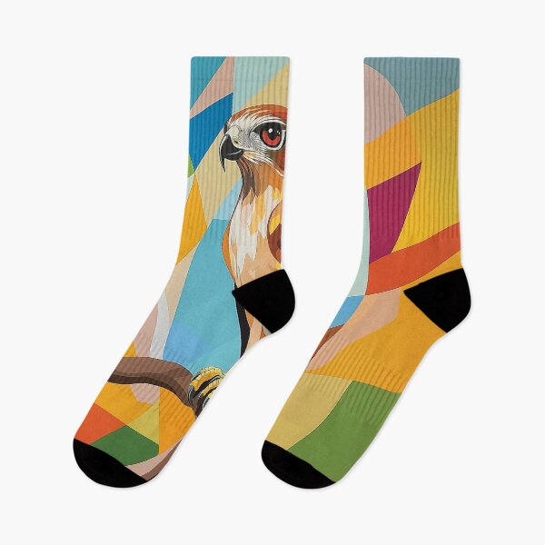 Item preview, Stylized design of a Hawk Perched on Branch with Abstract Background. designed and sold by HEMRO.