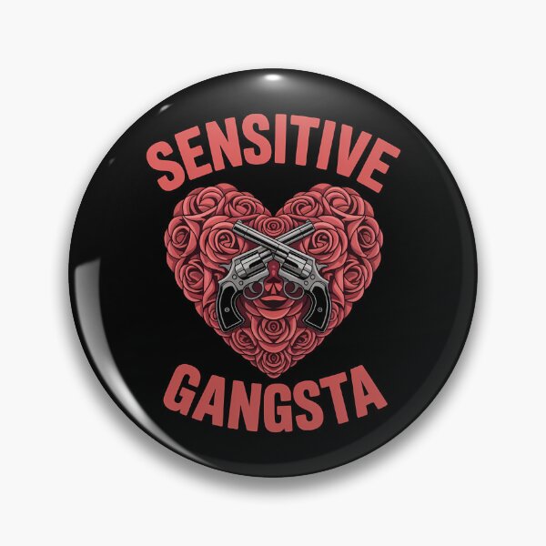 Item preview, Sensitive Gangsta - This gift is perfect for people who combine a tough style with a sensitive heart and want to express themselves with humor and authenticity.  designed and sold by ZyziowskyArt.