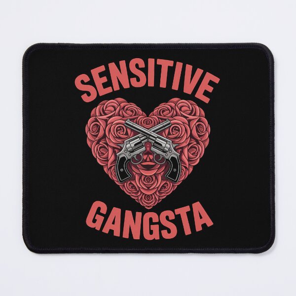 Item preview, Sensitive Gangsta - This gift is perfect for people who combine a tough style with a sensitive heart and want to express themselves with humor and authenticity. designed and sold by ZyziowskyArt.