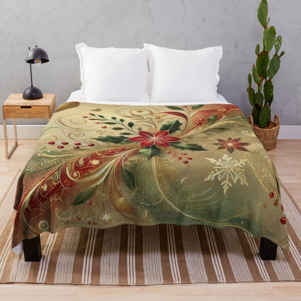 Item preview, Poinsettia Twilight Magic Abstract Art Christmas Special designed and sold by Dream Bloom Gallery.