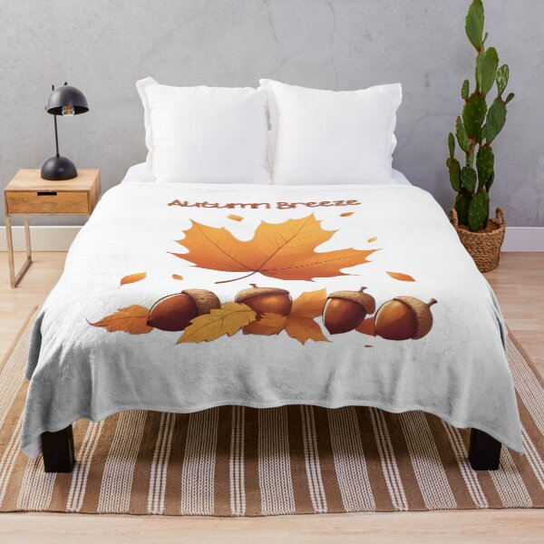 Item preview, Golden Leaves and Acorns Dancing in the Autumn Breeze designed and sold by Pixel--Threads.