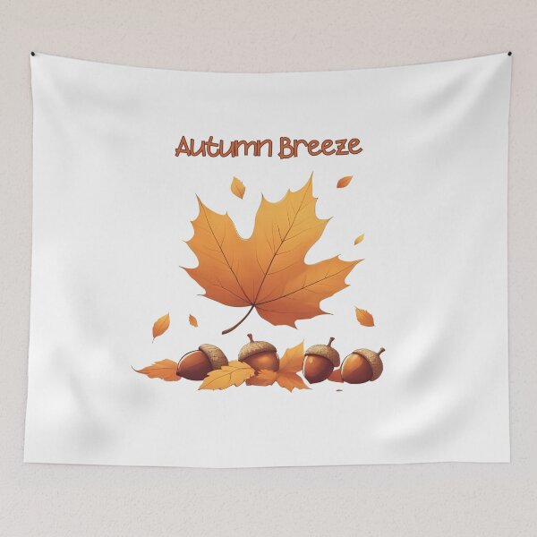 Item preview, Golden Leaves and Acorns Dancing in the Autumn Breeze designed and sold by Pixel--Threads.