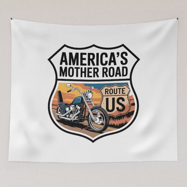 Artikelvorschau, Amerikas Mutterstraße - US-Roadtrip - Amerikanisches Abenteuer - Reisen mit dem Auto - Great American Road - Road to America - USA-Route entworfen und verkauft von JansenGS.