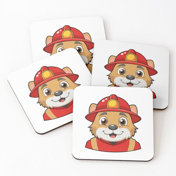 Item preview, Hamster in Red Firefighter Helmet with Straps. designed and sold by GregorySmithRed.