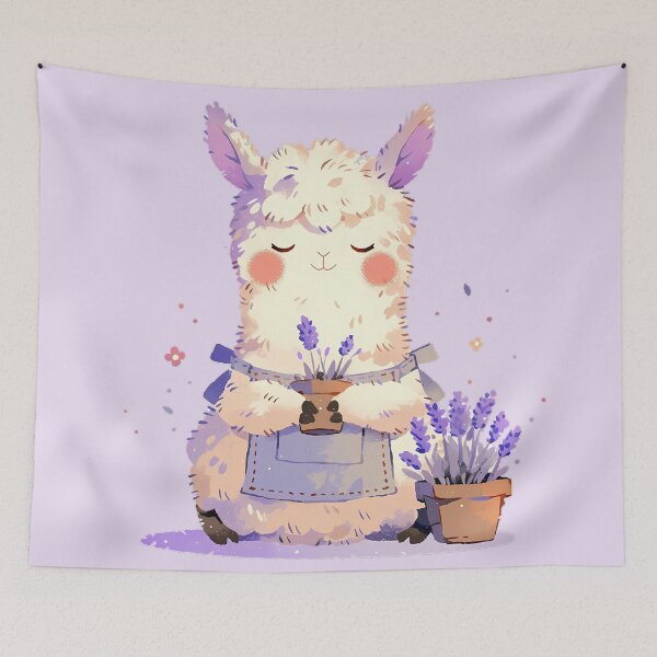 Item preview, Happy Lavender Llama designed and sold by WoollenLlama.