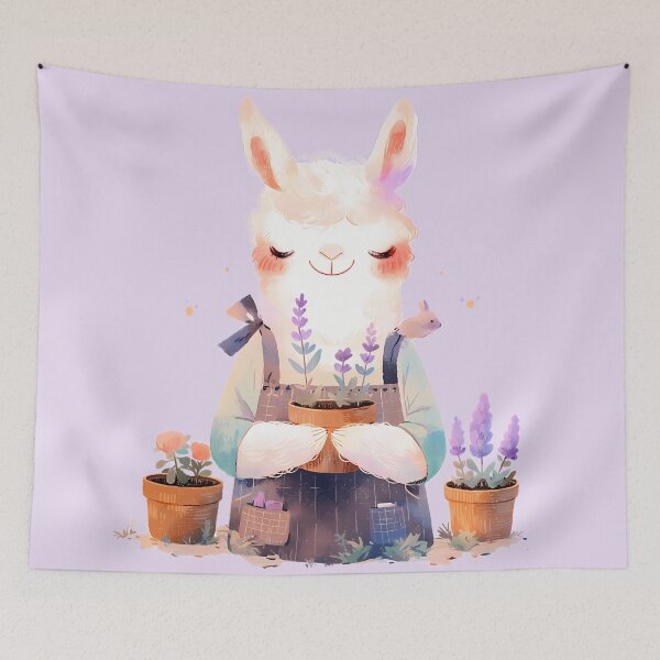 Item preview, Happy Lavender Llama designed and sold by WoollenLlama.